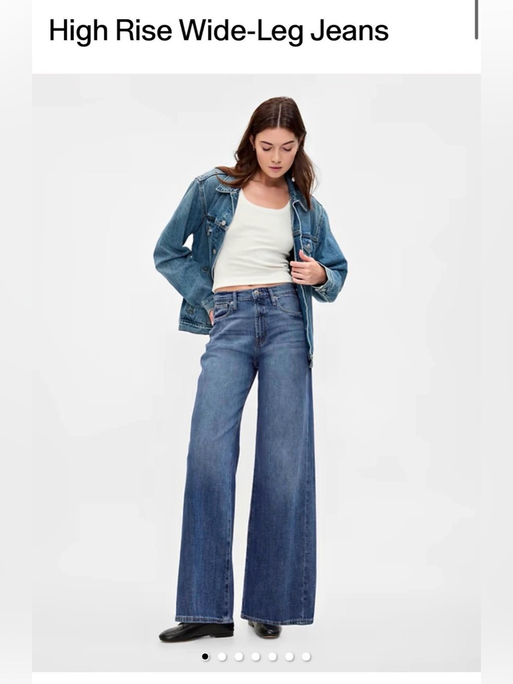 GAP Wide-Leg Jeans in Medium Blue Wash